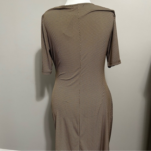 Banana Republic Tan Patterned Midi Dress New With Tags - Picture 3 of 5